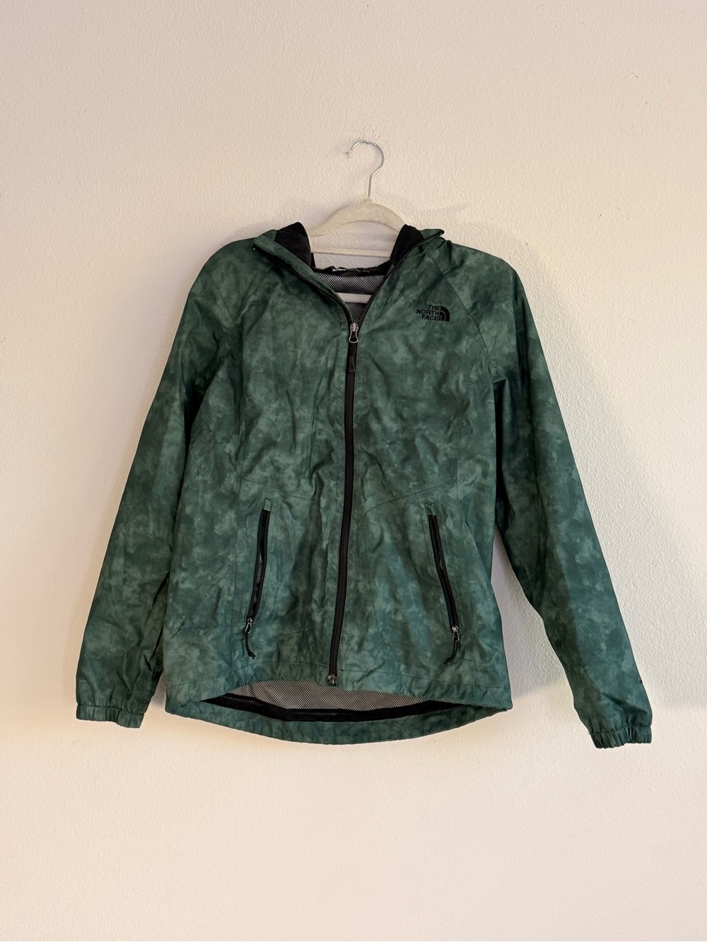The North Face Dark Green Hooded Softshell Jacket